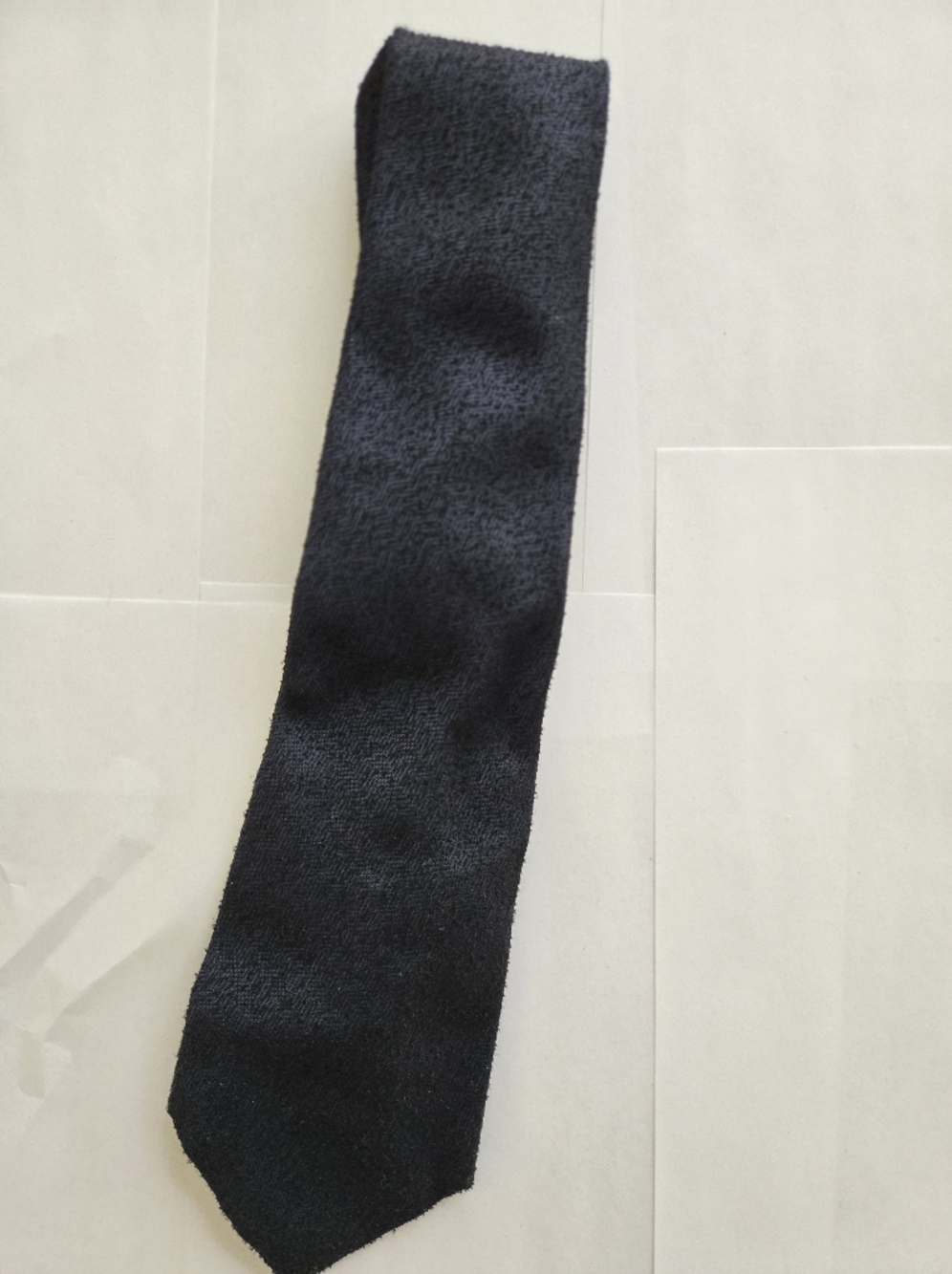 Men's Black Knit Tie - Classic Textured Finish